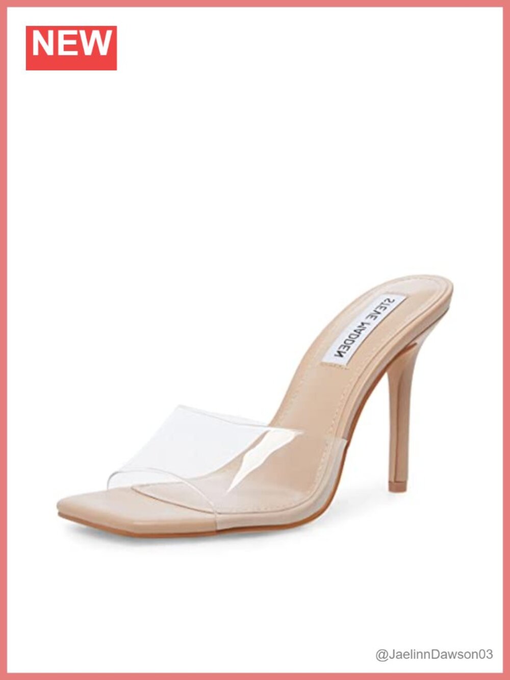 Steve Madden Women's Heeled Sandals - Square Toe Stiletto Heels 3.75"
